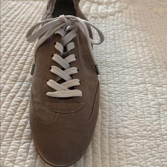 Polo by Ralph Lauren womens taupe suede sneakers